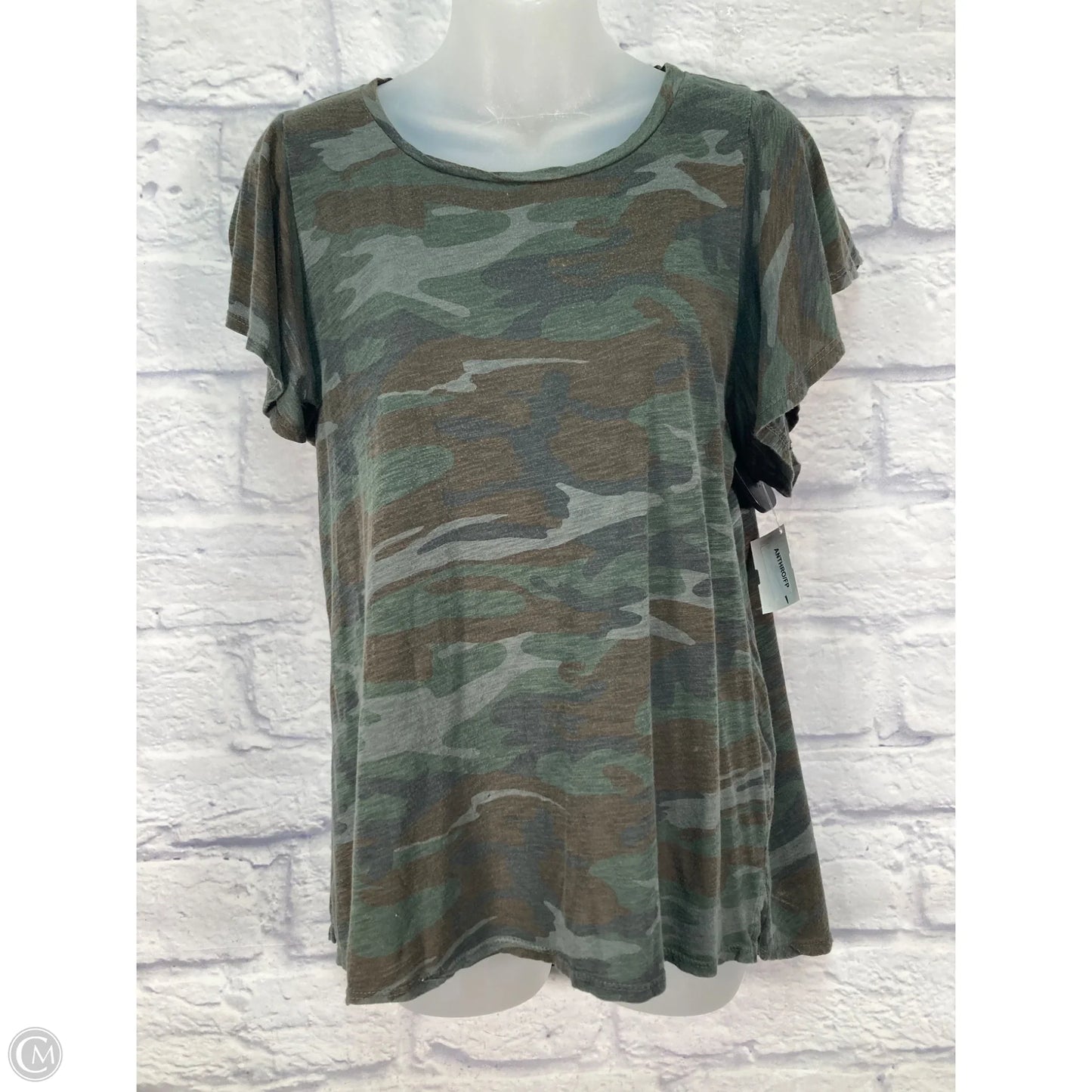 Top Short Sleeve Basic By T.la In Camouflage Print, Size: S