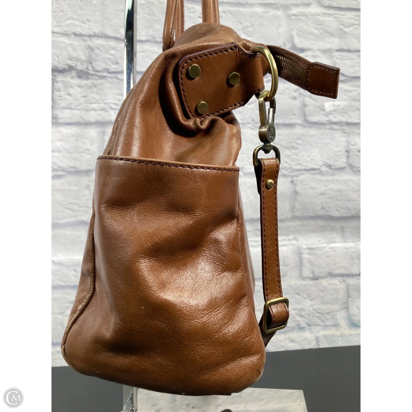 Handbag Leather By Hobo Intl, Size: Large