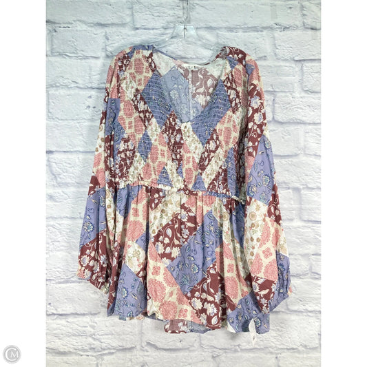 Top Long Sleeve By Maurices In Blue, Size: 2x