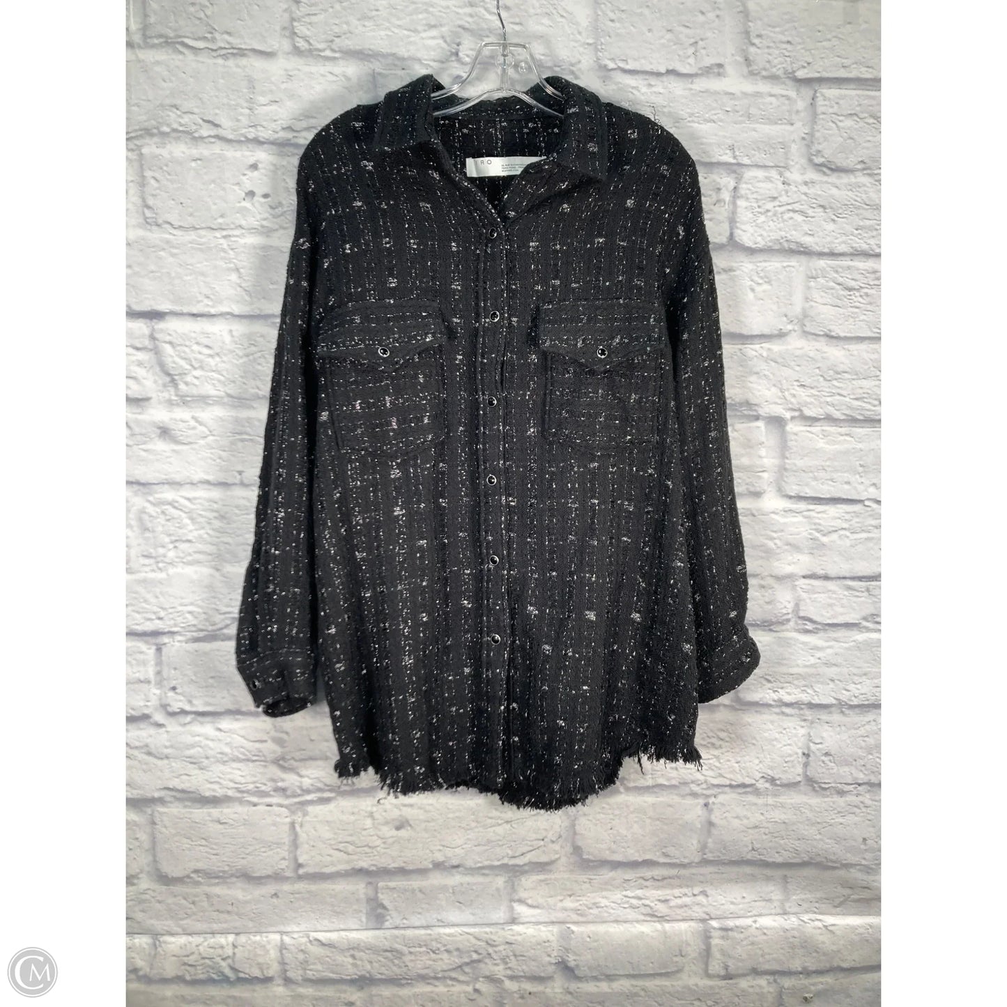 Top Long Sleeve By Clothes Mentor In Black, Size: L