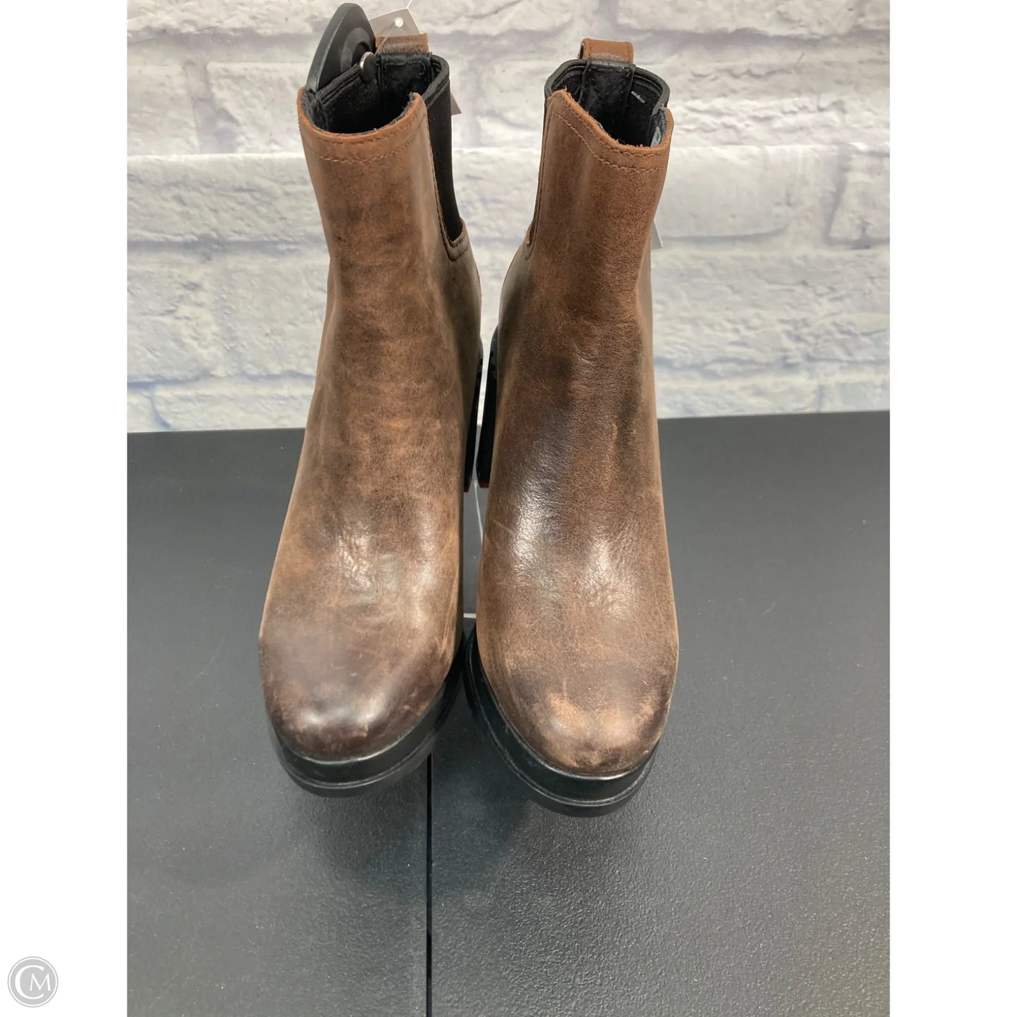 Boots Ankle Heels By Sorel In Brown, Size: 8