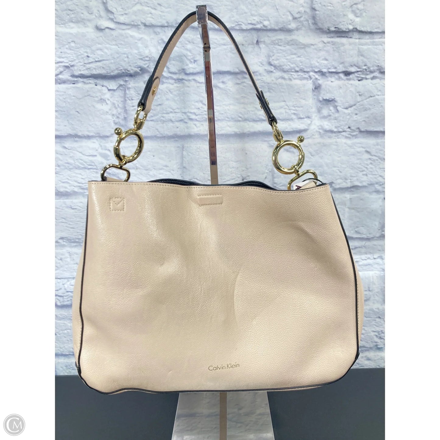 Handbag Leather By Calvin Klein, Size: Large