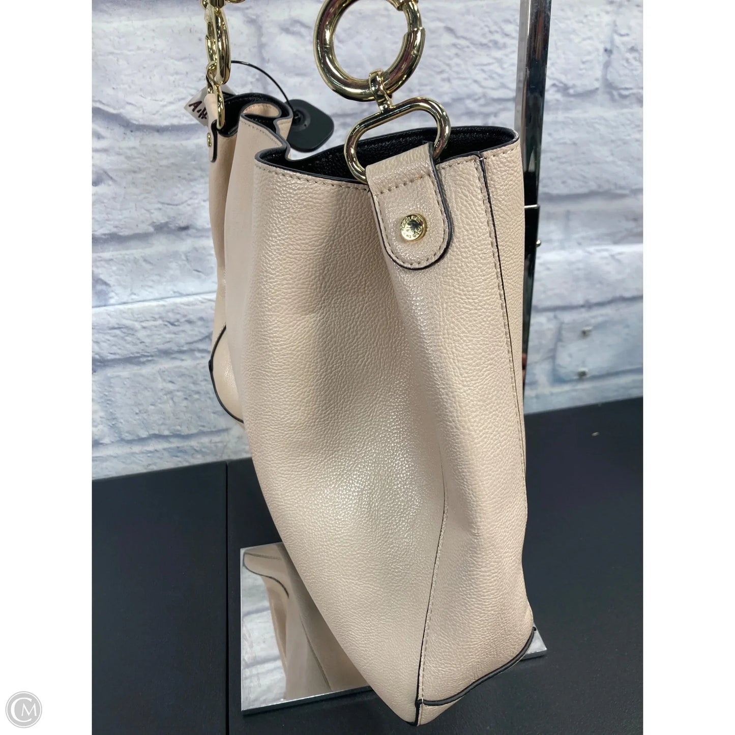 Handbag Leather By Calvin Klein, Size: Large