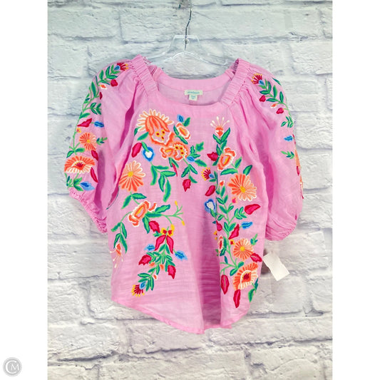 Top Short Sleeve By Sundance In Pink, Size: Xxsp