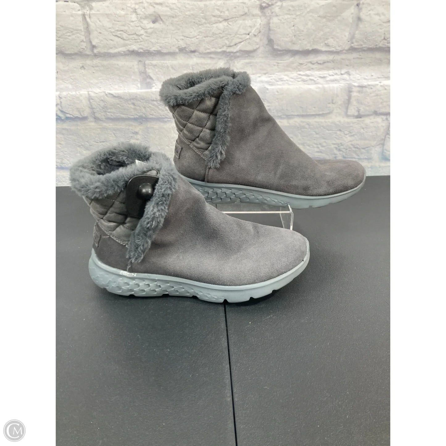 Boots Ankle Flats By Skechers In Grey, Size: 11