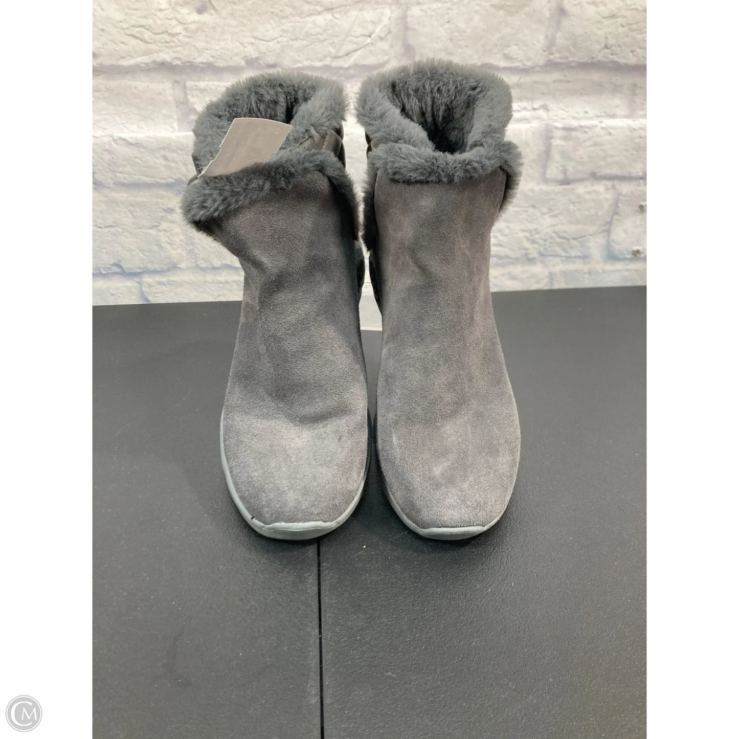 Boots Ankle Flats By Skechers In Grey, Size: 11