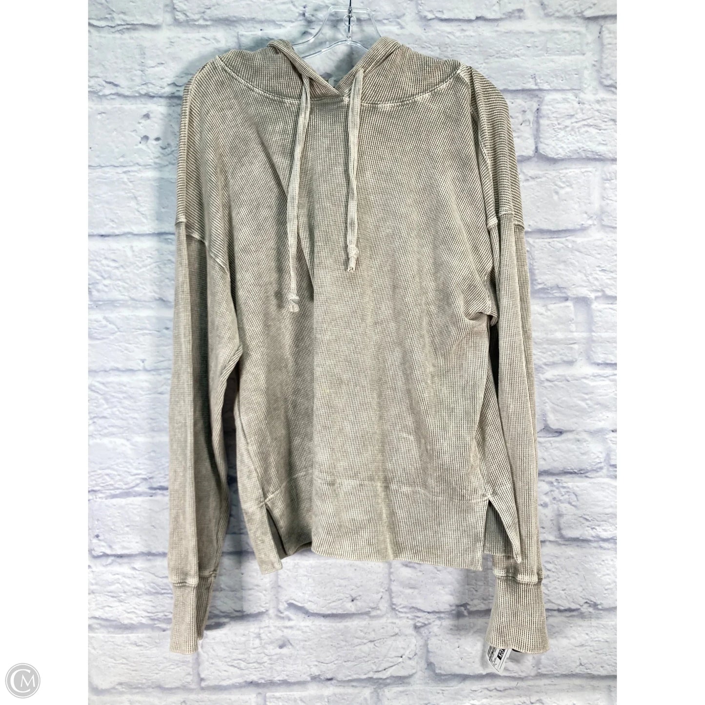 Sweatshirt Hoodie By Michael Stars In Grey, Size: L