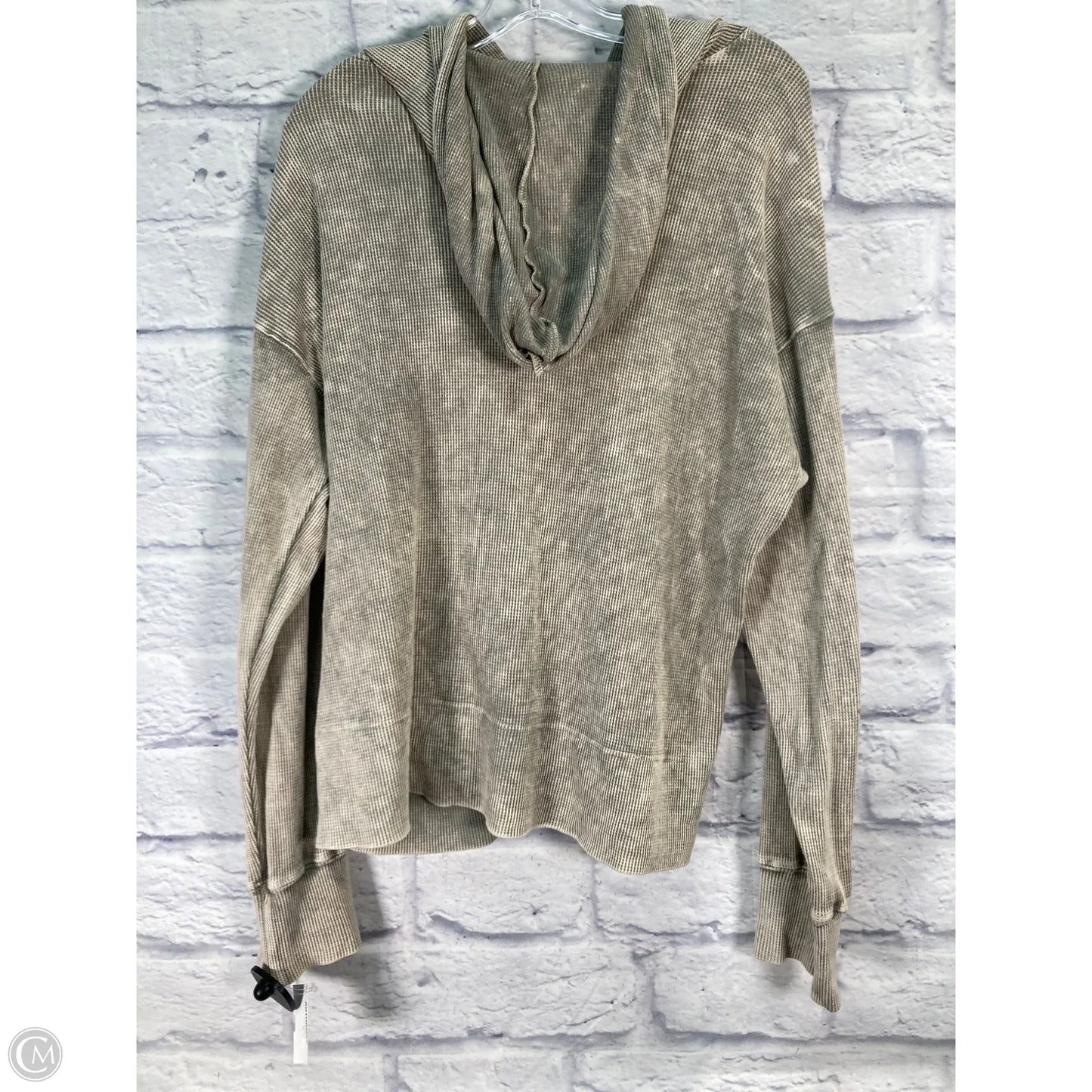 Sweatshirt Hoodie By Michael Stars In Grey, Size: L