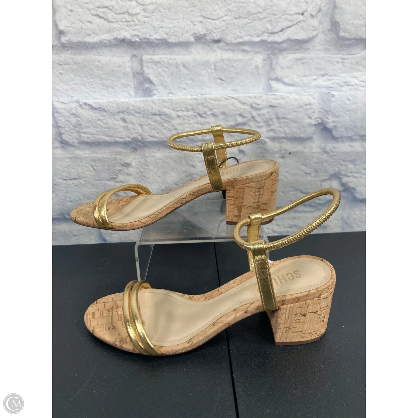 Shoes Heels Block By Schutz In Gold, Size: 6