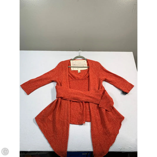 Sweater Cardigan By Clothes Mentor In Orange, Size: S