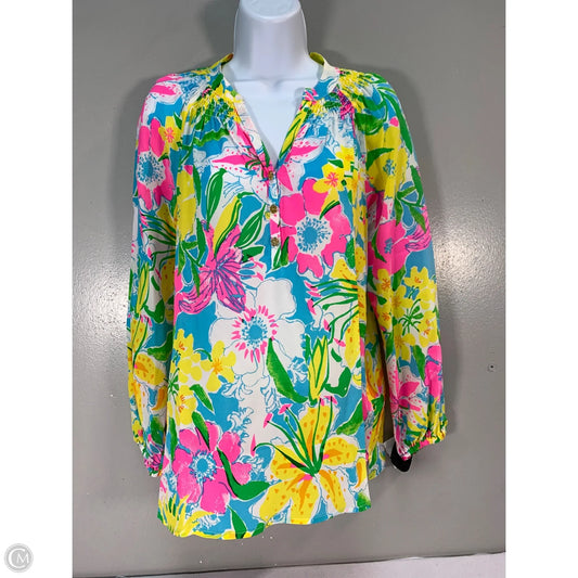 Top Long Sleeve Designer By Lilly Pulitzer In Multi-colored, Size: Xxs