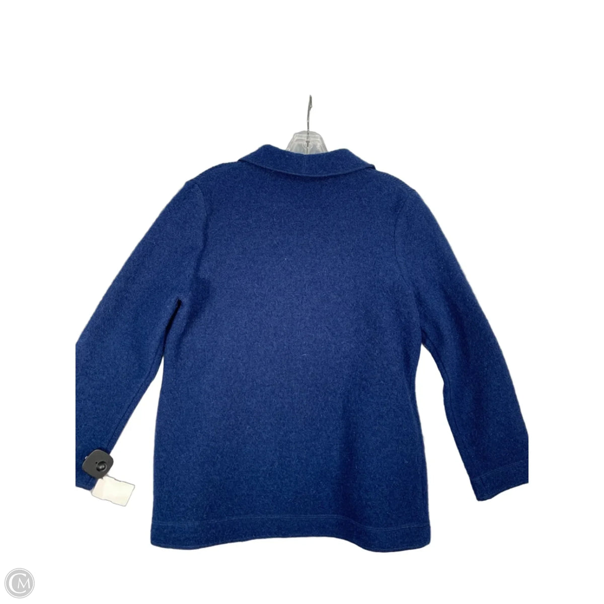 Coat Wool By Clothes Mentor In Blue, Size: L