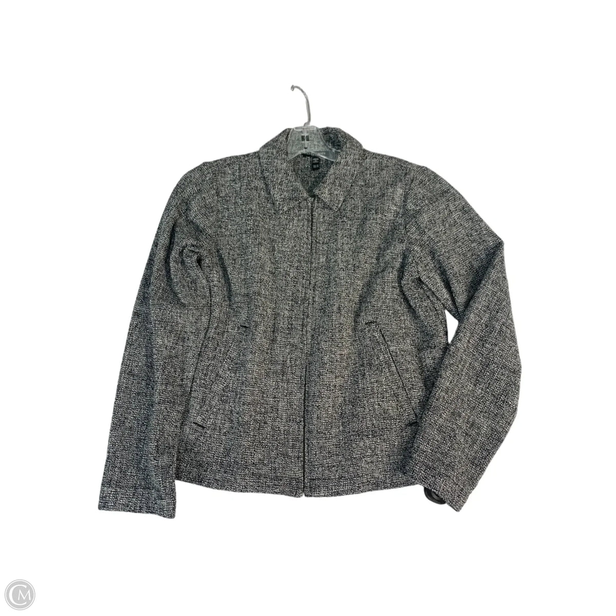 Jacket Denim By Eileen Fisher In Grey, Size: M