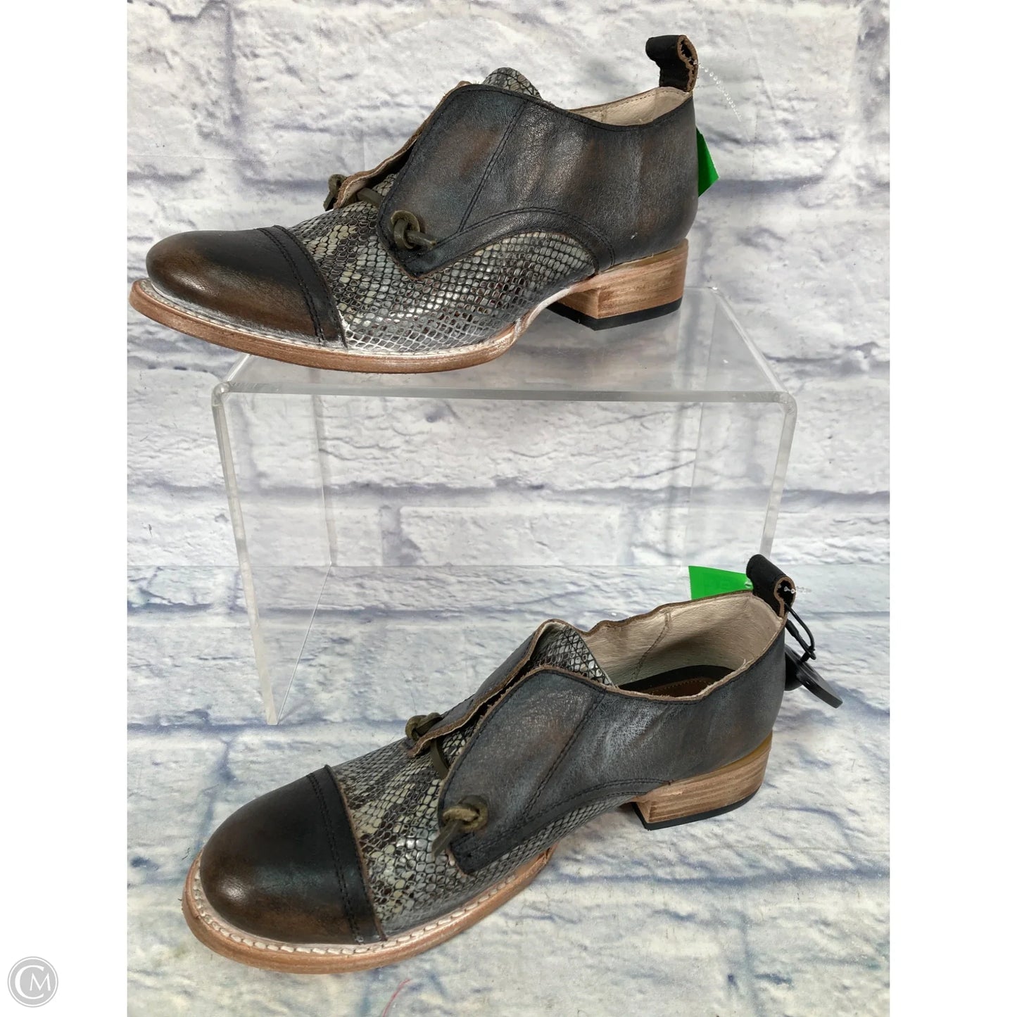 Boots Ankle Heels By Freebird In Blue & Brown, Size: 9