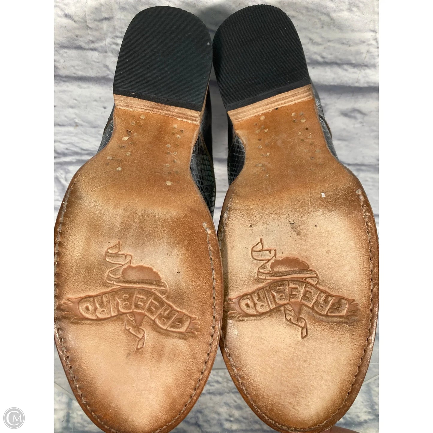 Boots Ankle Heels By Freebird In Blue & Brown, Size: 9