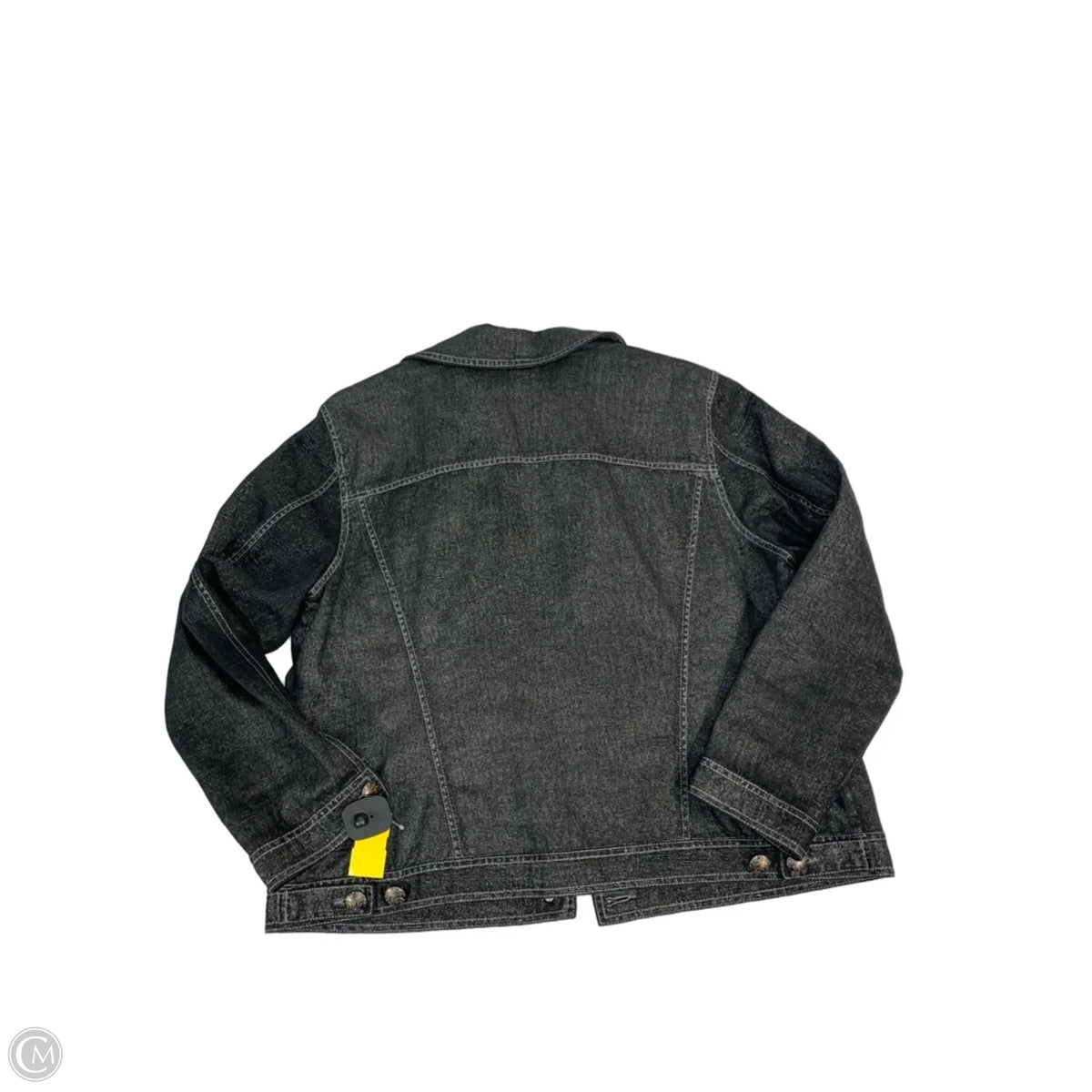 Jacket Denim By Chicos In Grey, Size: Xl