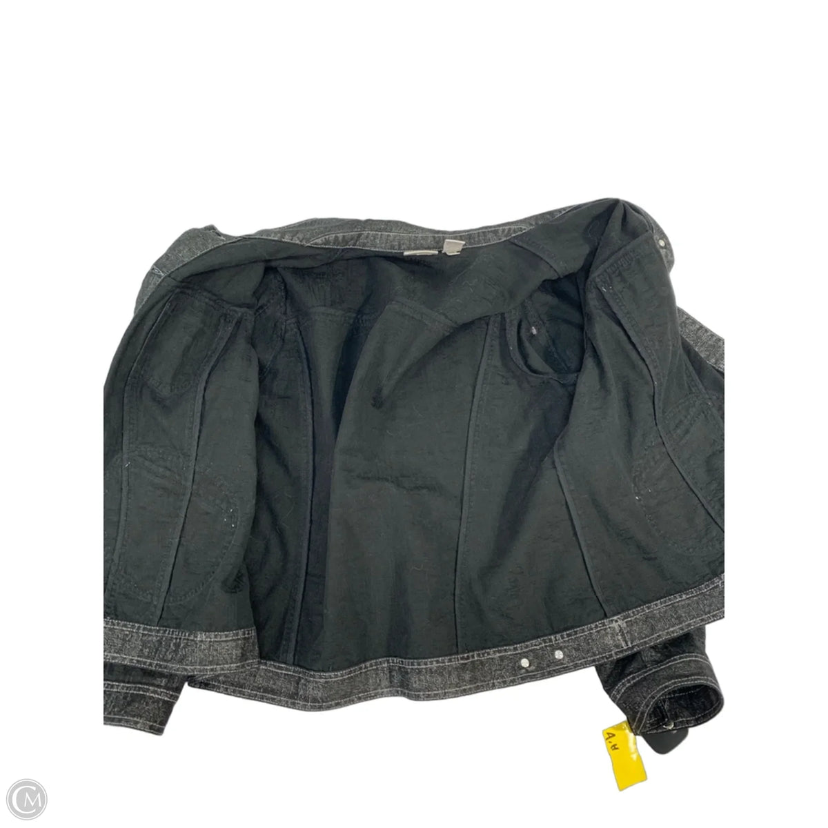 Jacket Denim By Chicos In Grey, Size: Xl
