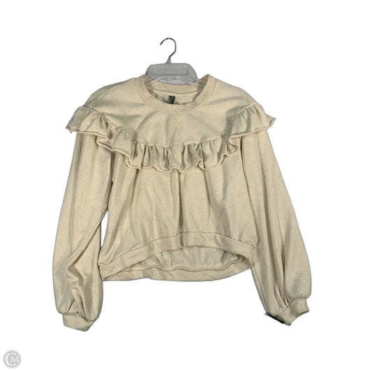 Top Long Sleeve By Anthropologie In Cream, Size: Xs