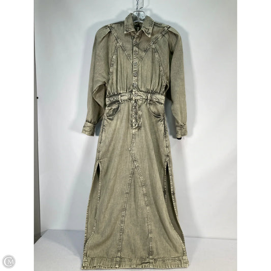 Dress Casual Midi By Anthropologie In Green, Size: Xs