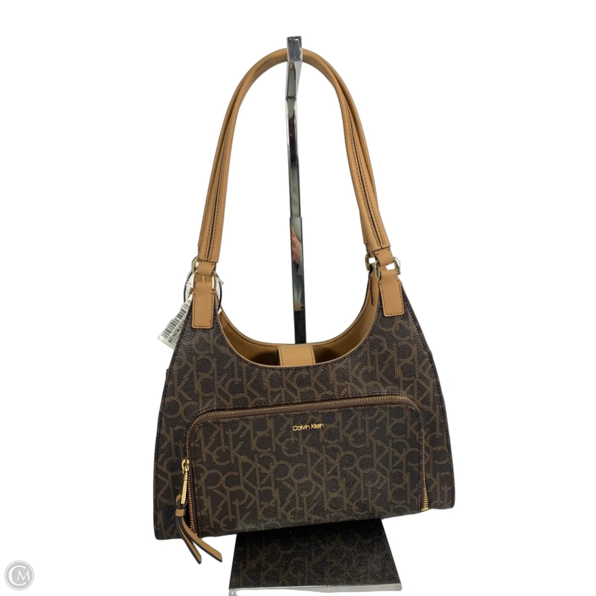 Handbag Leather By Calvin Klein, Size: Medium