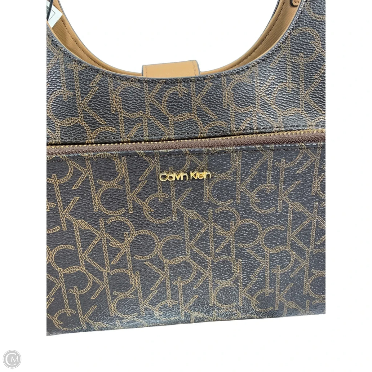 Handbag Leather By Calvin Klein, Size: Medium