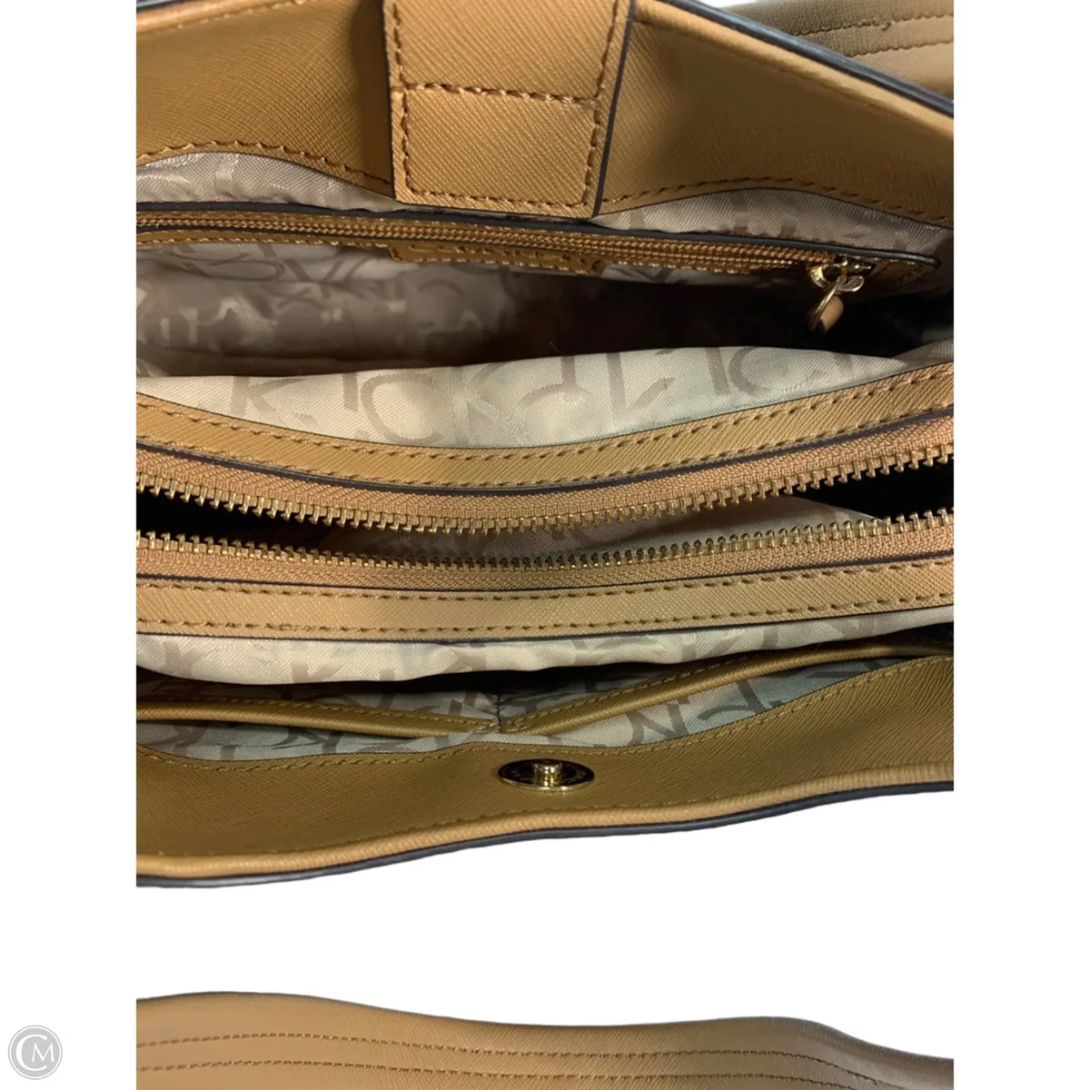Handbag Leather By Calvin Klein, Size: Medium