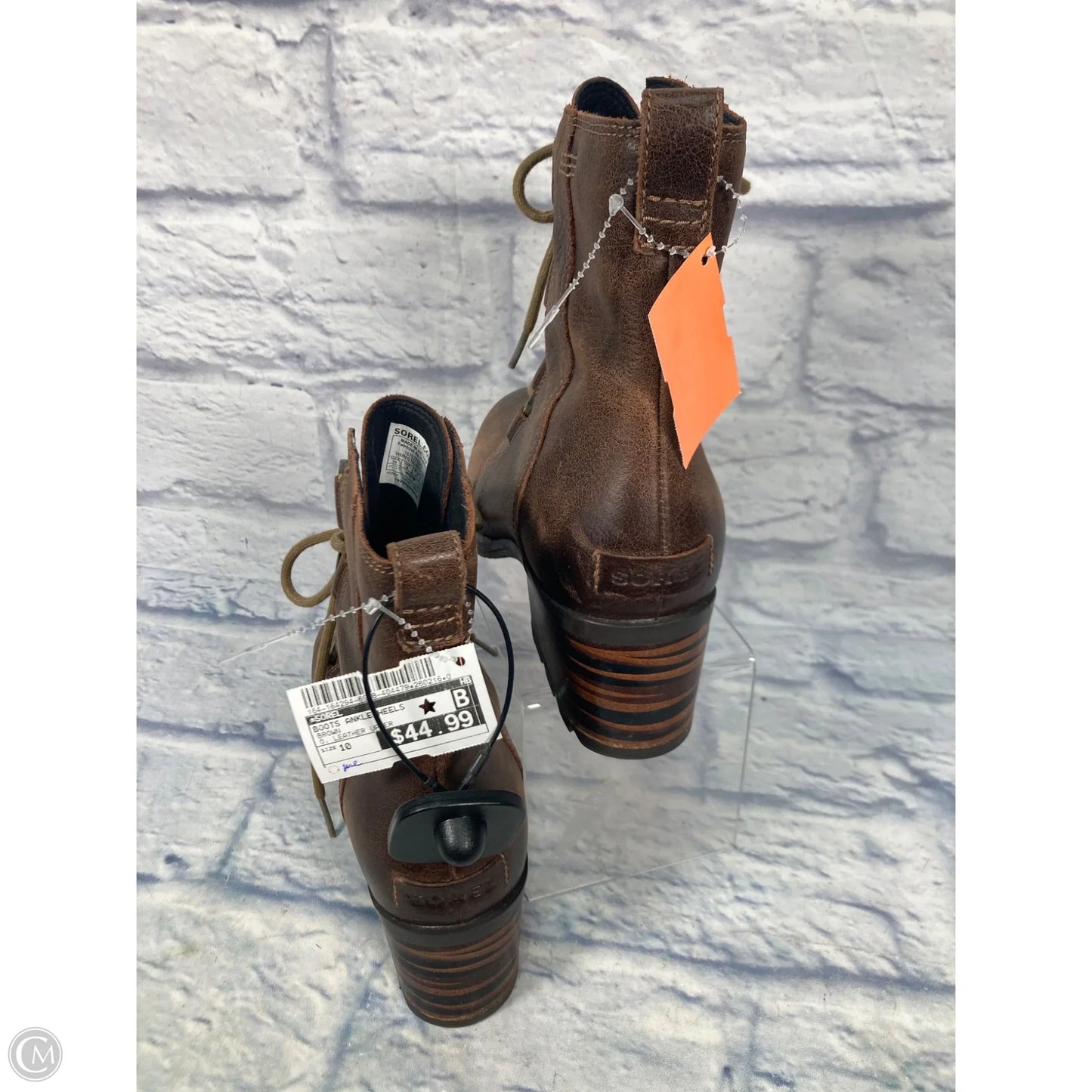 Boots Ankle Heels By Sorel In Brown, Size: 10