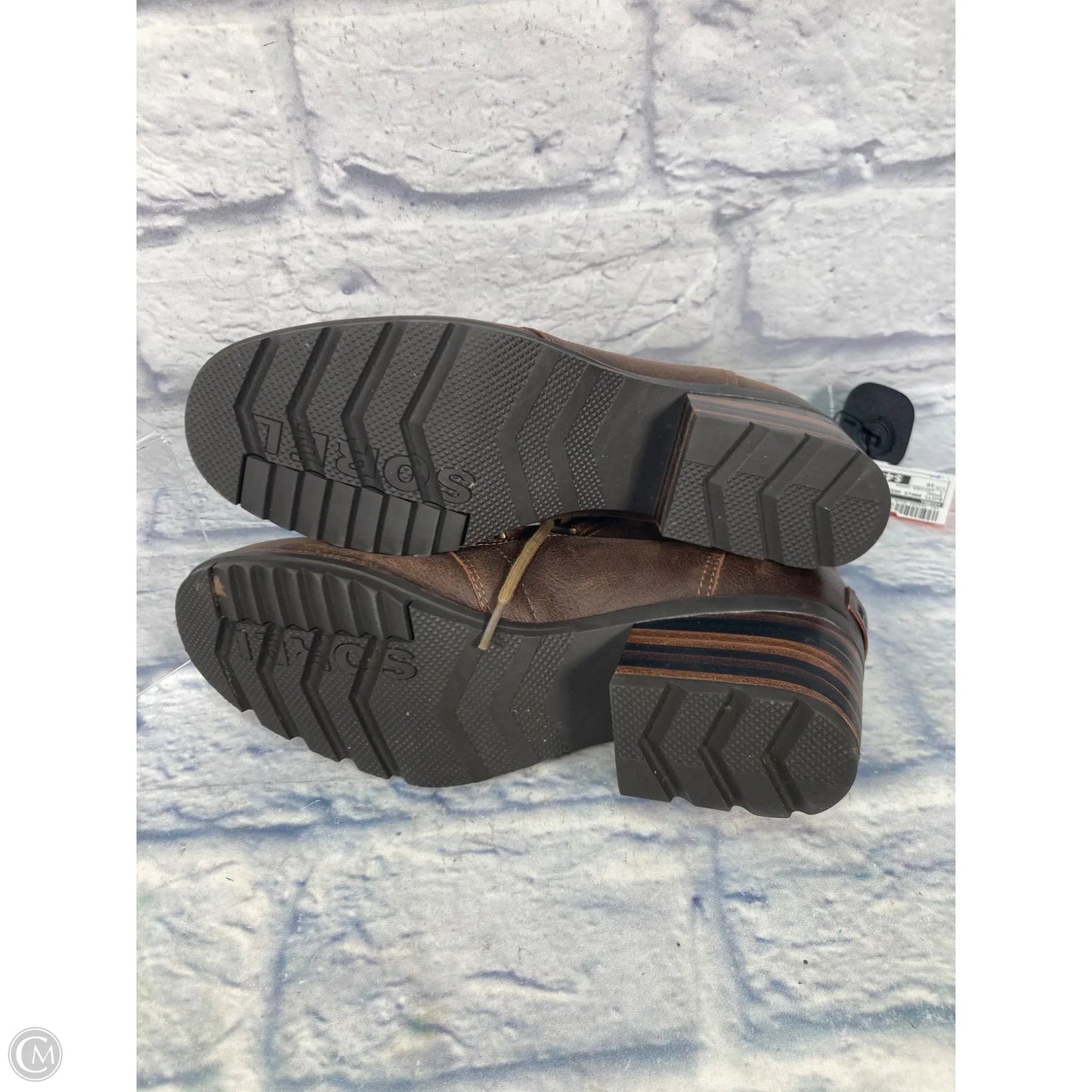 Boots Ankle Heels By Sorel In Brown, Size: 10