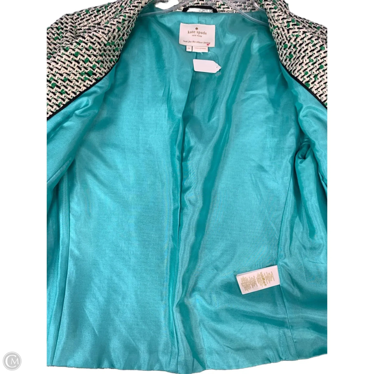 Blazer Designer By Kate Spade In Green, Size: M