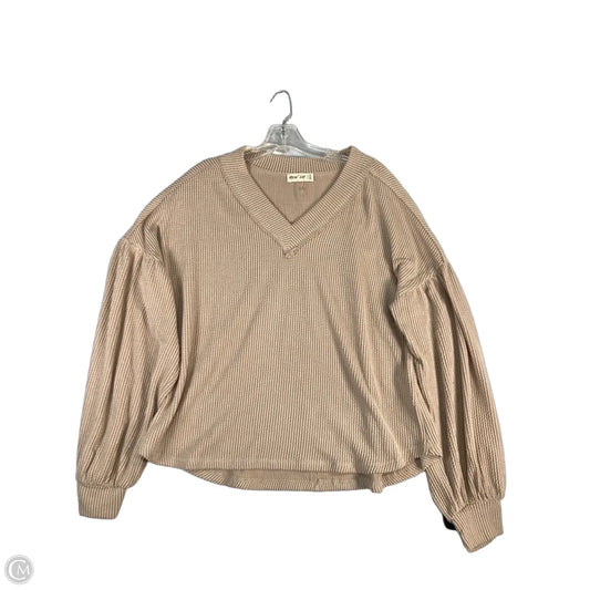 Sweatshirt Crewneck By New In In Tan, Size: M