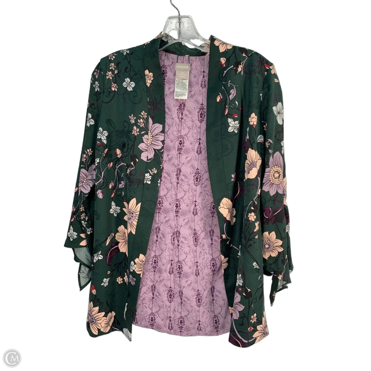 Kimono By Chicos In Green, Size: Sp