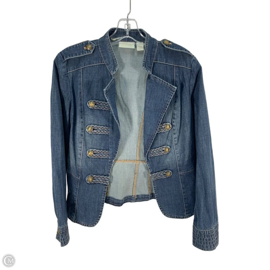 Jacket Denim By Chicos In Blue, Size: S