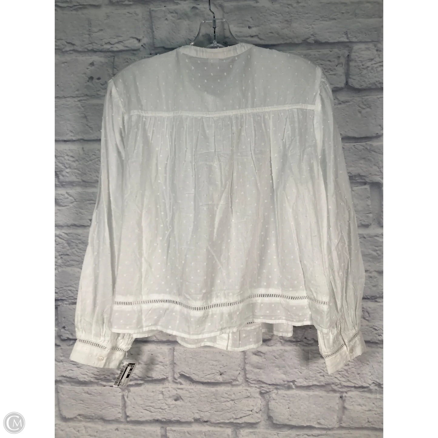 Top Long Sleeve By Old Navy In White, Size: L
