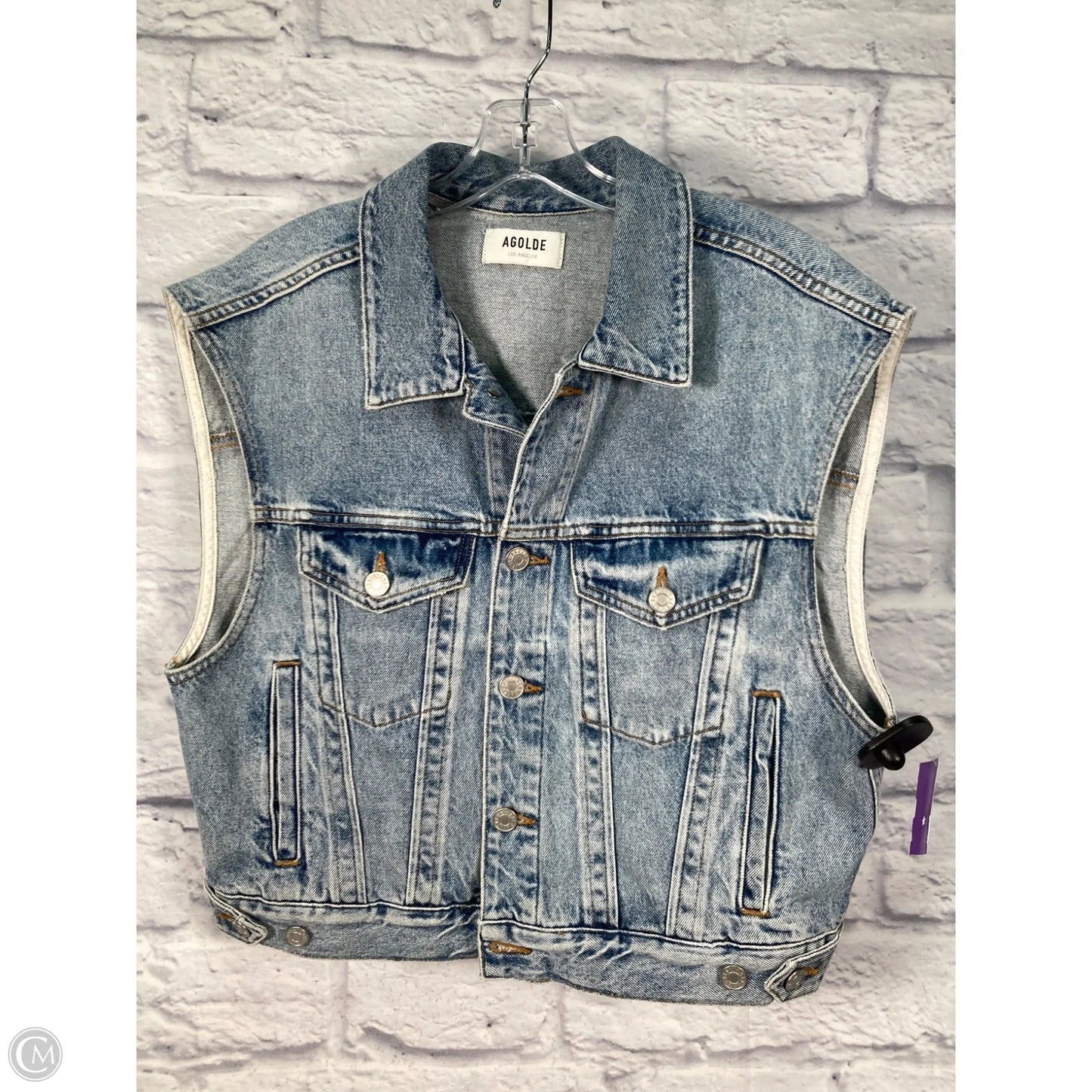 Vest Other By Agolde In Blue Denim, Size: S