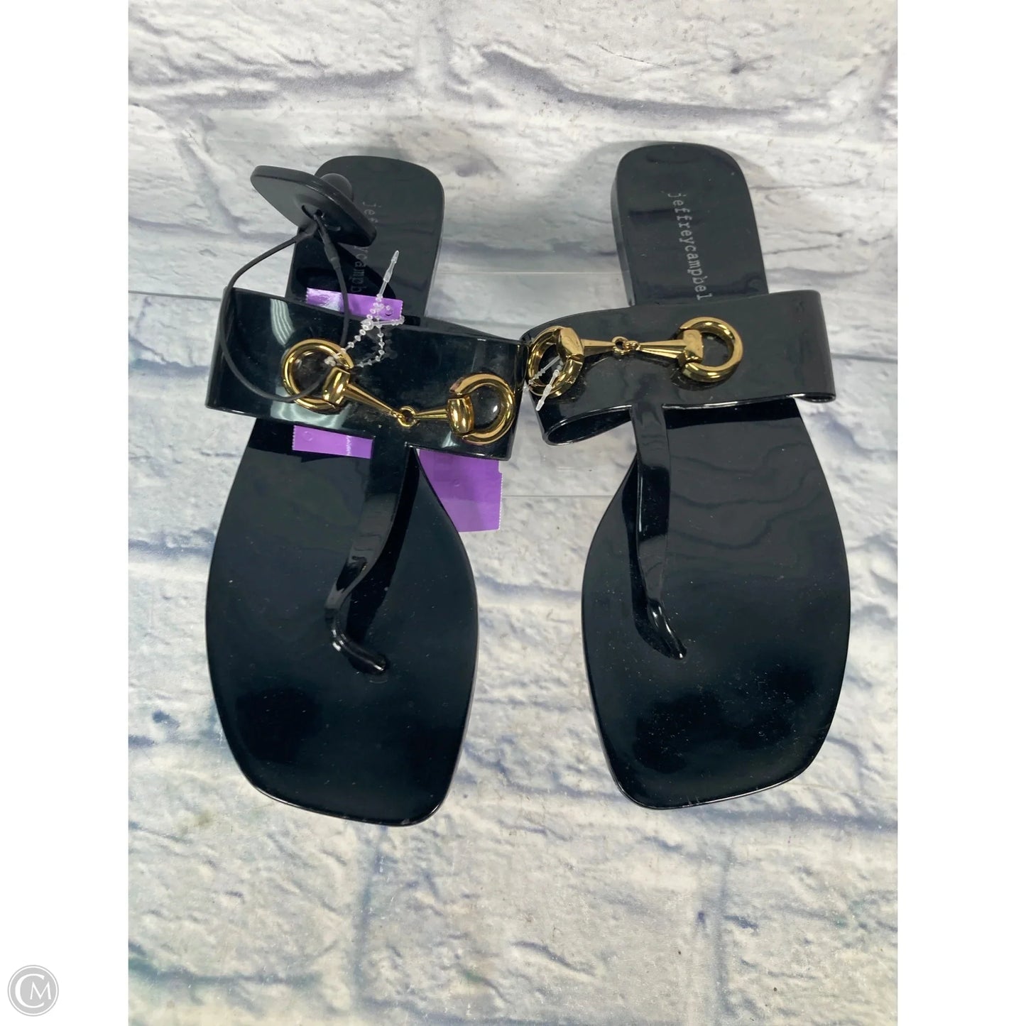 Sandals Flip Flops By Jeffrey Campbell In Black, Size: 10