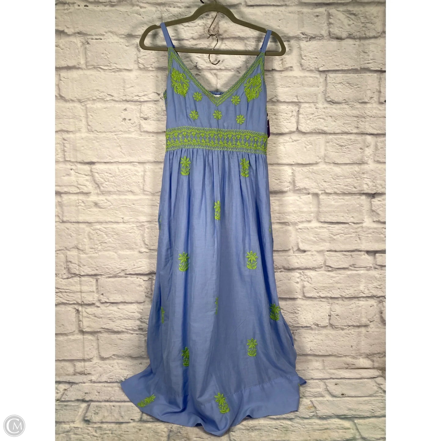 Dress Casual Maxi By Gretchen Scott In Blue & Green, Size: L
