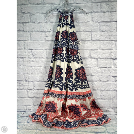 Dress Casual Midi By Ash & Eden In Blue & Orange, Size: S