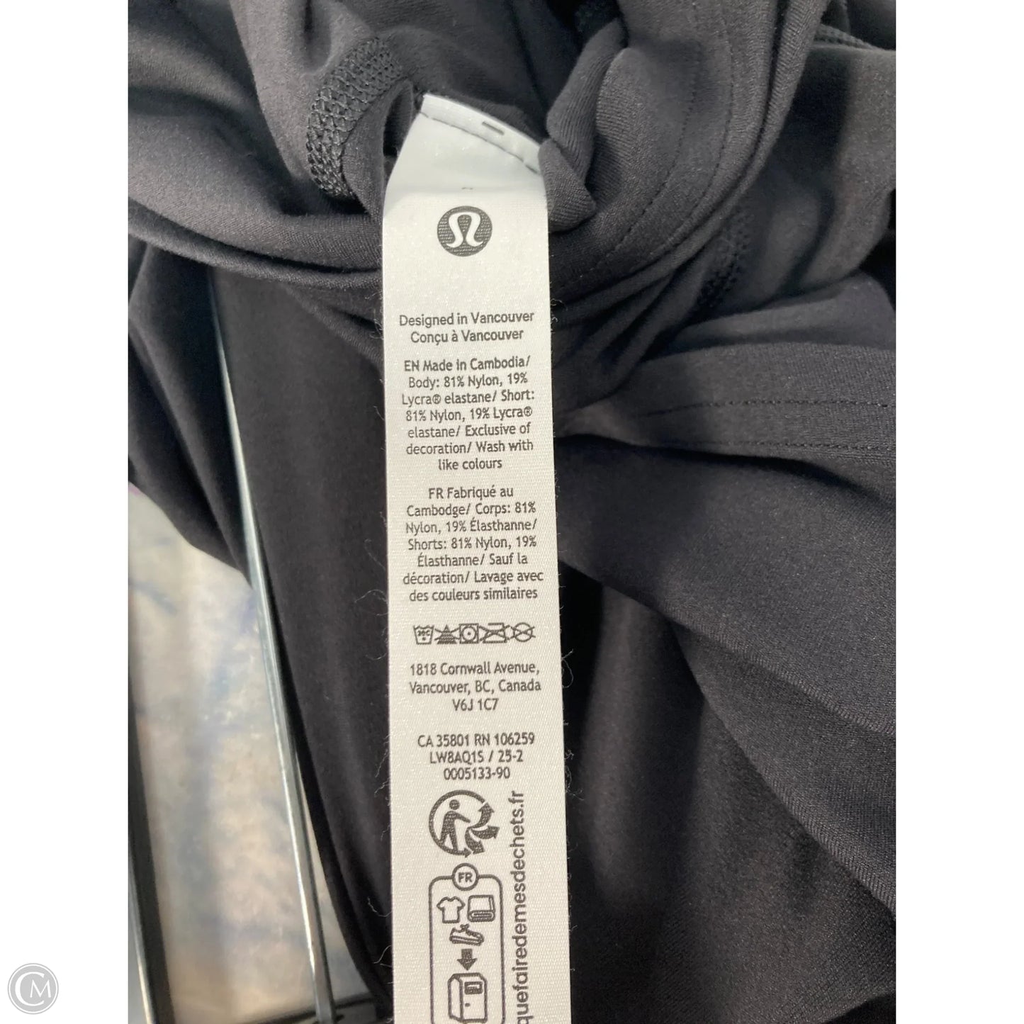 Athletic Skort By Lululemon In Black, Size: 8