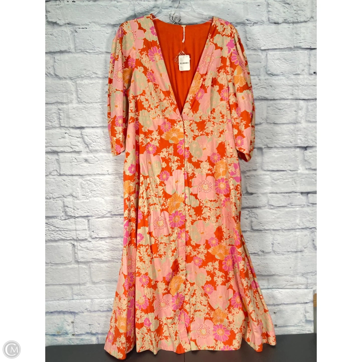 Dress Casual Maxi By Free People In Orange, Size: Xl