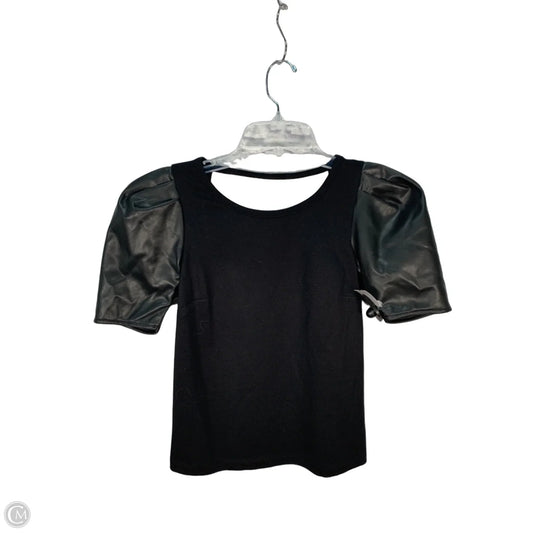 Top Short Sleeve By Anthropologie In Black, Size: Xxsp