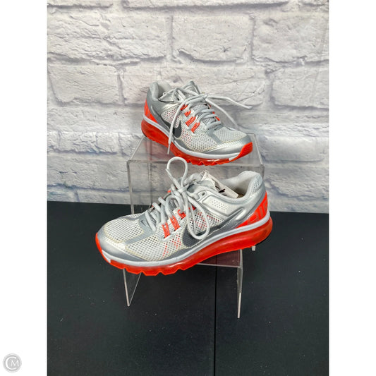 Shoes Athletic By Nike In Grey & Orange, Size: 8.5