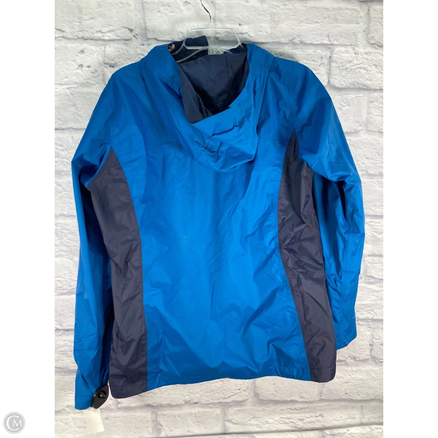 Jacket Windbreaker By Columbia In Blue, Size: L
