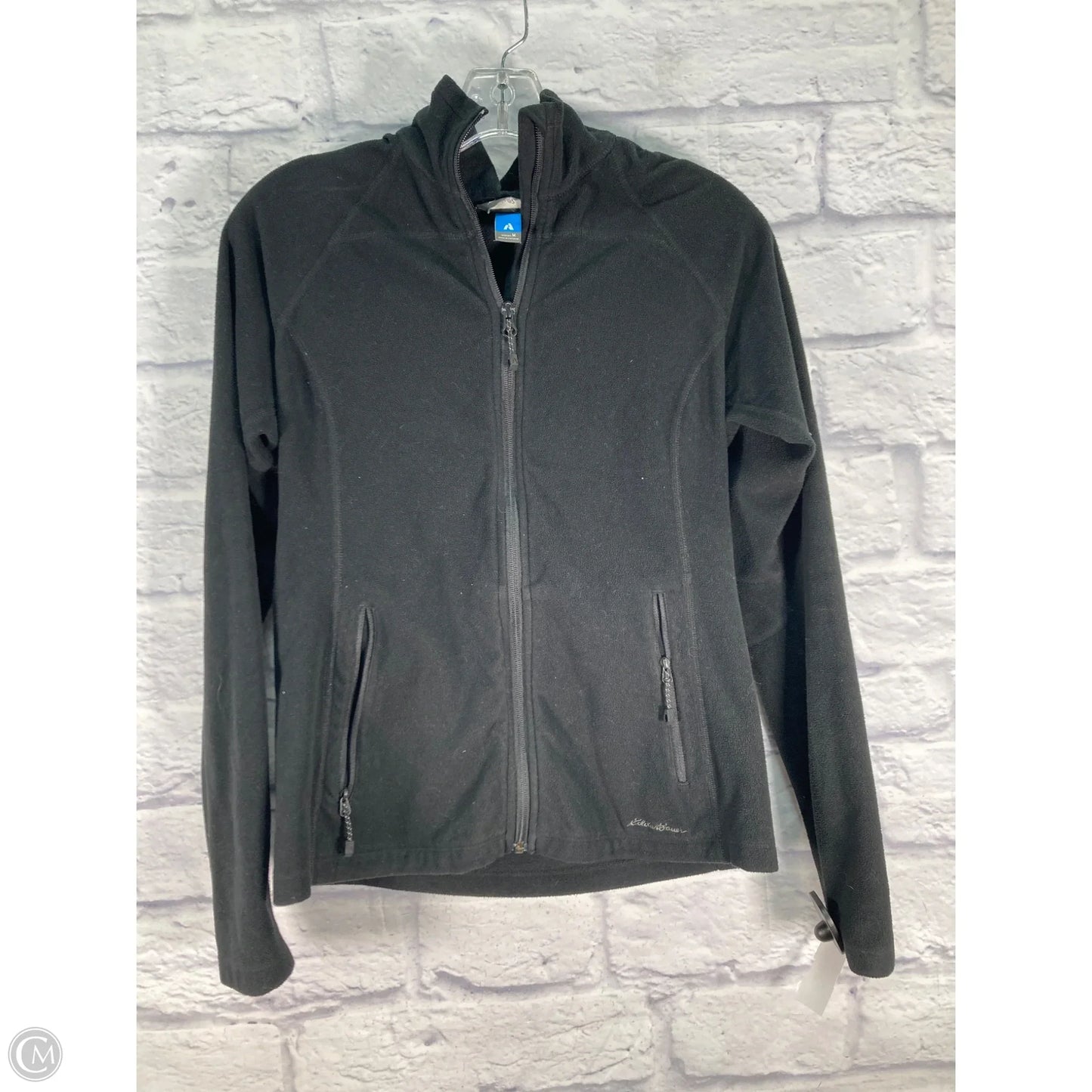 Jacket Fleece By Eddie Bauer In Black, Size: M