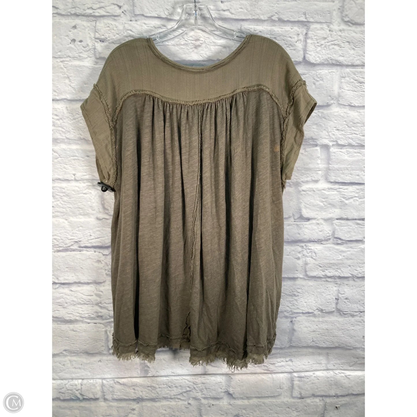 Top Short Sleeve By Free People In Green, Size: S
