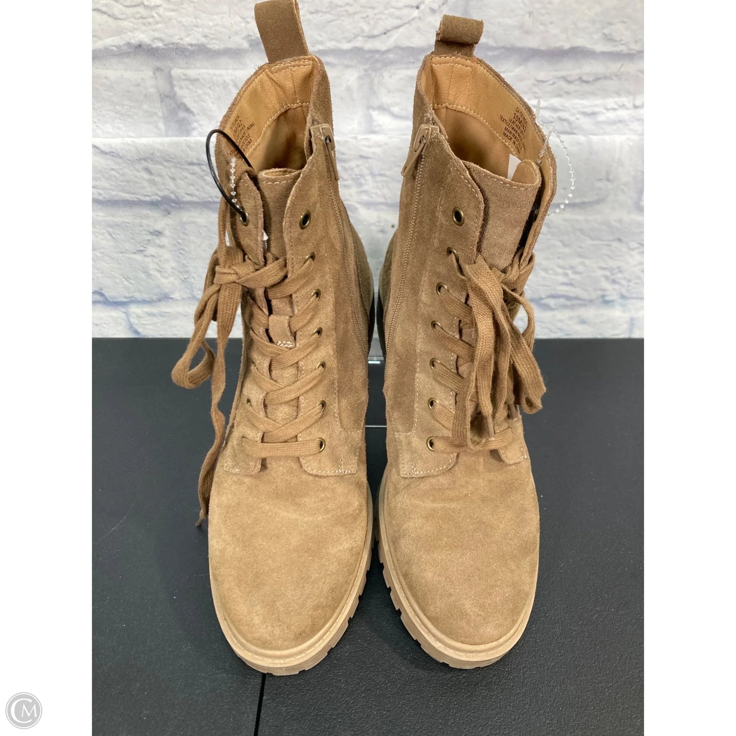 Boots Combat By Crown Vintage In Beige, Size: 10