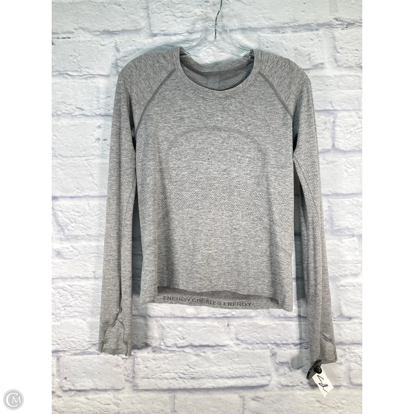 Athletic Top Long Sleeve Crewneck By Lululemon In Grey, Size: 8