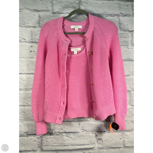 Sweater Cardigan Designer By Lilly Pulitzer In Pink, Size: Xs