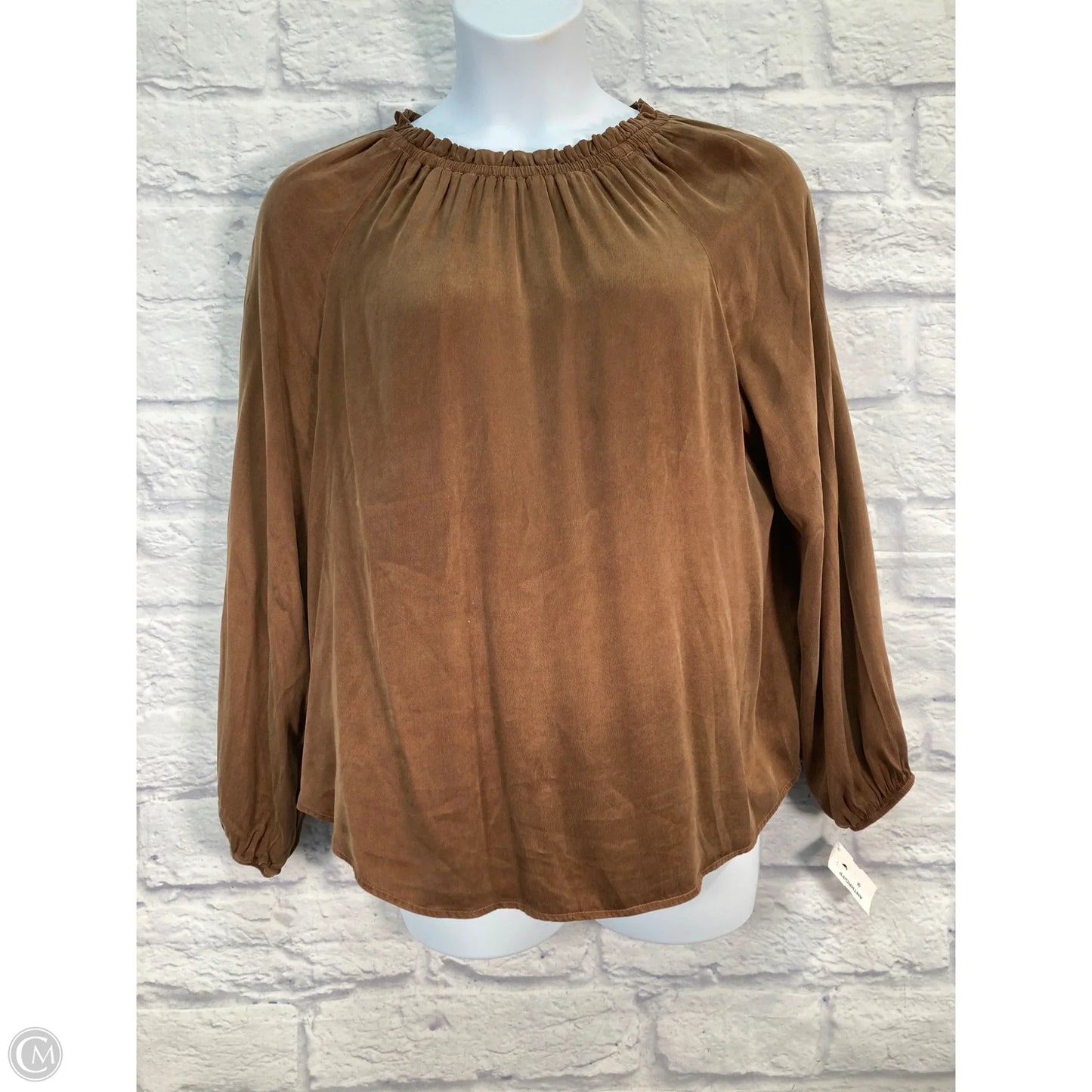 Top Long Sleeve By Cloth & Stone In Brown, Size: L