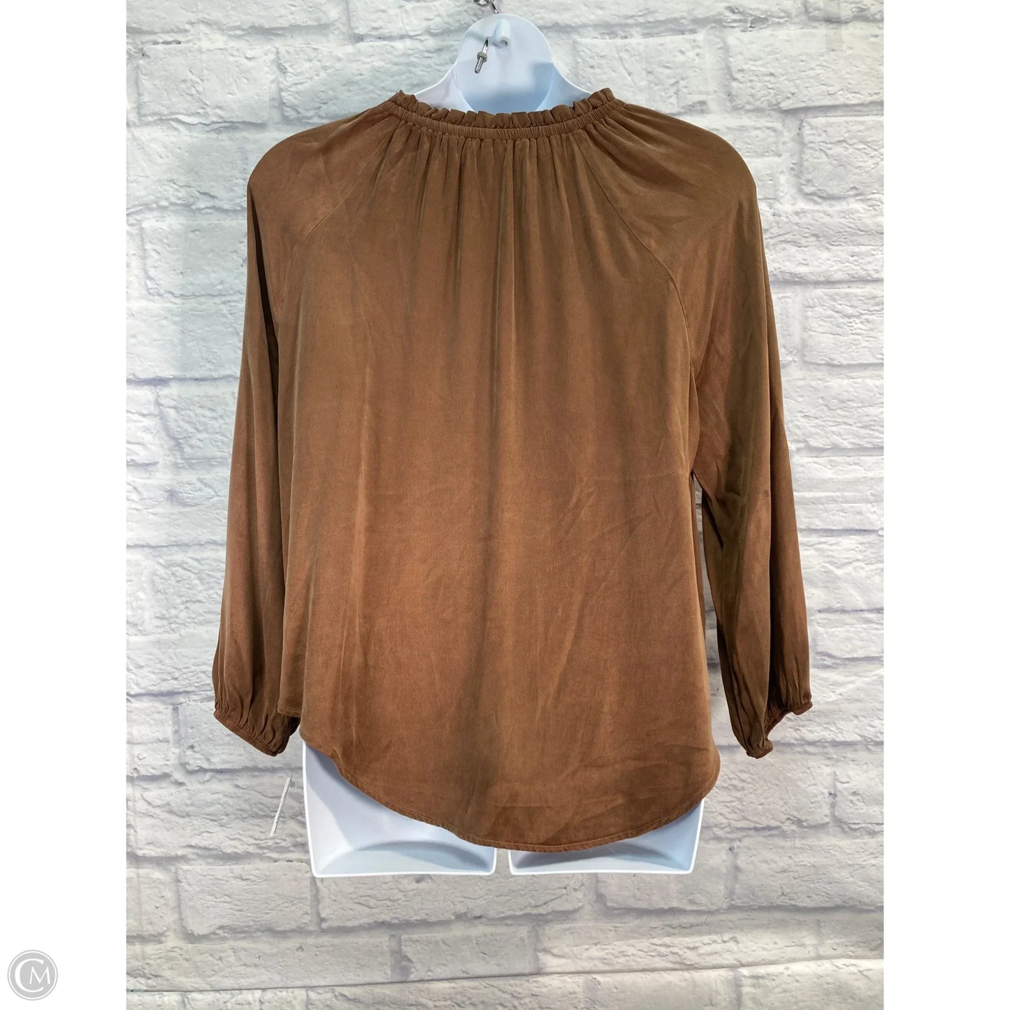 Top Long Sleeve By Cloth & Stone In Brown, Size: L