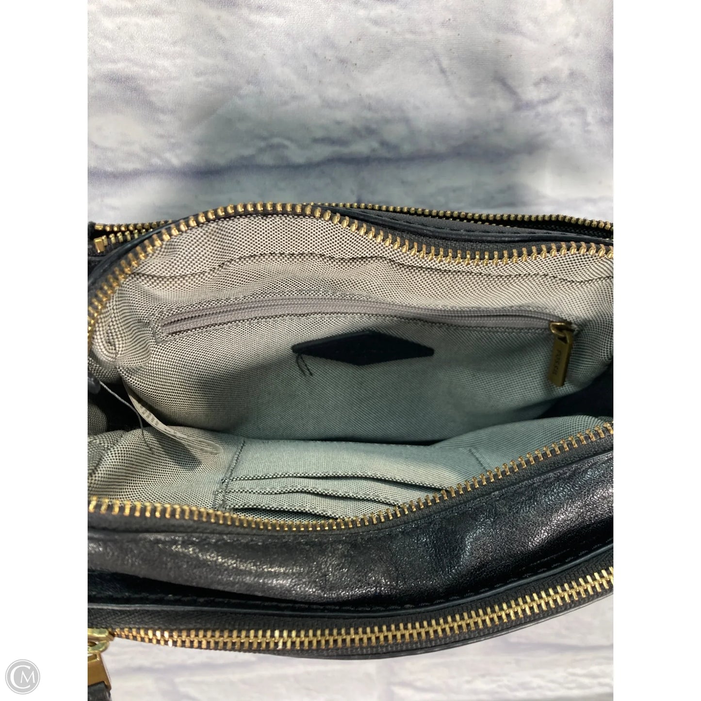 Crossbody Leather By Fossil, Size: Small